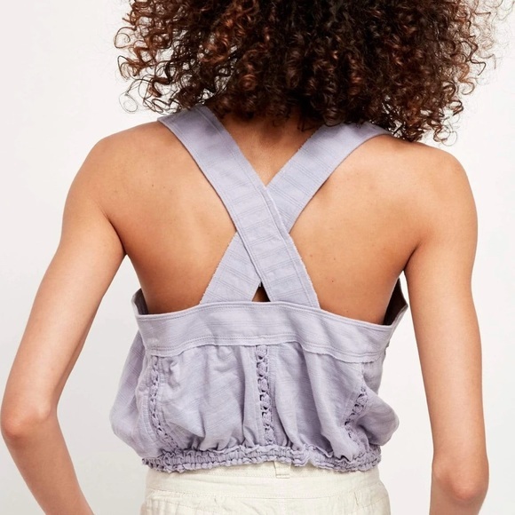 NWT Free People Sweet Something Lace Tank Lilac Purple Small - Picture 3 of 13